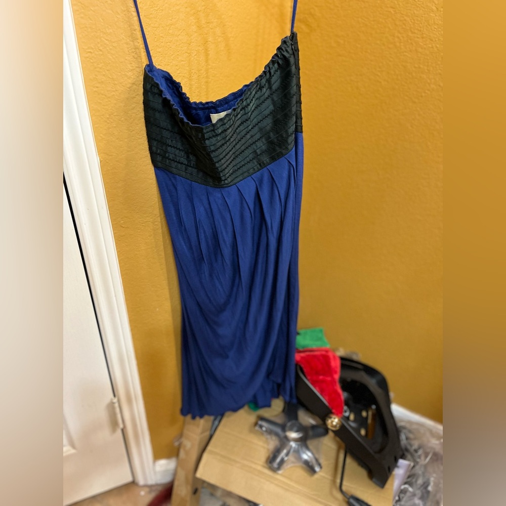 Elizabeth and James Blue Ruched Strapless Dress - Picture 6 of 7